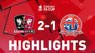 HIGHLIGHTS: Exeter City 2 AFC Fylde 1 (7/11/20) Emirates FA Cup R1