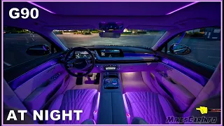 👉 AT NIGHT: 2023 2024 Genesis G90 - Interior & Exterior Lighting Overview + Night Drive