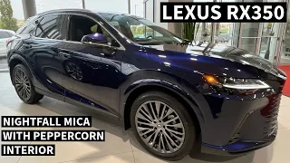 2024 LEXUS RX350h EXECUTIVE/LUXURY FOR US, NIGHTFALL MICA WITH PEPPERCORN INTERIOR 4K VIDEO