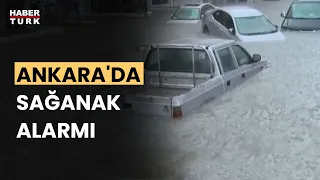 Ankara'da sağanak sele dönüştü: Ev ve iş yerlerini su bastı, araçlar suya gömüldü