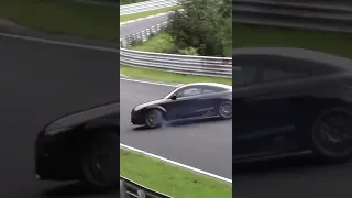 YOUR DOING IT WRONG !TT RS takes a big hit at Nurburgring 🇧🇪 #shorts #audi #crash #nurburgring