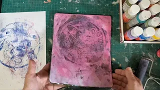 Needed some painty papers so let's try some gelli printing!