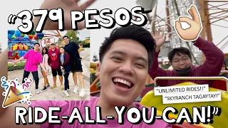 "379 PESOS RIDE-ALL-YOU-CAN SA SKYRANCH TAGAYTAY!!" 👌🏼💸 (SOBRANG SAYA) 🤣