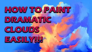 HOW TO PAINT DRAMATIC CLOUDS IN EASY STEPS!!! GET THE BRUSHES!!! FREE!!! 🖌️🎨✨