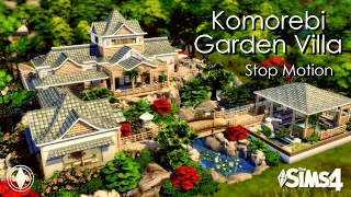 KOMOREBI JAPANESE GARDEN VILLA 🌺 | Basegame + Snowy Escape || Stop Motion Build | The Sims 4 | No CC