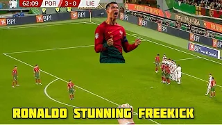 Ronaldo Freekick vs liechtenstein and Cristiano Ronaldo Penalty Goal in Portugal Vs Liechtenstein