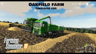 Harvesting oat & barley, selling milk, collecting straw bales | Oakfield farm | FS19 TimeLapse #80