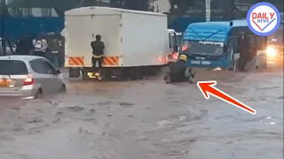 BODABODA BLANDER THAT NEARY CAUSES BIG ACCIDENT AT NAIROBI TOWN FLOOD.