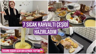 BAŞTAN SONA MİSAFİR KAHVALTI HAZIRLIĞIM, 7 ÇEŞİT SICAK HAZIRLADIM, İLK KEZ KUYMAK YAPTIM