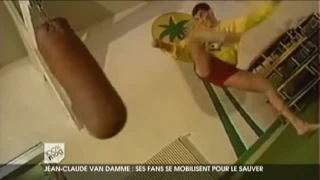 Молодой 27-летний Ван Дамм бьёт грушу (редкое видео)