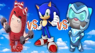 Oddbods Fuse vs Sonic dash vs Tom hero dash | Droidzman Gameplay