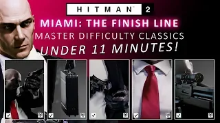 Hitman 2 - All Miami Classic Challenges in 10 minutes (Master Difficulty)