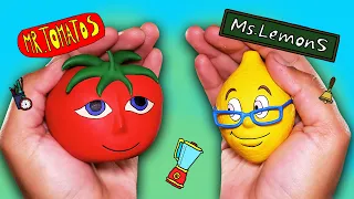 Making Ms. Lemons & Mr. Tomatos Sculptures