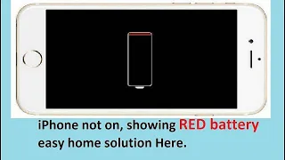 Simple way to solve Iphone charging problem at home | Iphone stuck on red battery screen error