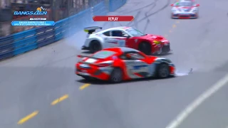 Thailand Super Car GTC/Cayman GT4/TA2 Thailand 2018. Race 2 Bangsaen Grand Prix. Crash