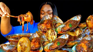 SPICY CAJUN GREEN LIPPED MUSSEL MUKBANG | SEAFOOD BOIL MUKBANG | Cajun Seafood Boil Asmr