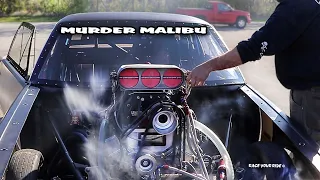 MURDER MALIBU! NASTY BLOWN SMALL BLOCK CHEVY! 7 SEC BEAST! BYRON DRAGWAY!