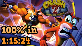 Crash Bandicoot 2: Cortex Strikes Back - 100% Speedrun in 1:15:24