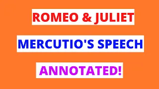 Romeo & Juliet: Mercutio's Speech GCSE Analysis In 60 Seconds! | GCSE English Exams Revision!