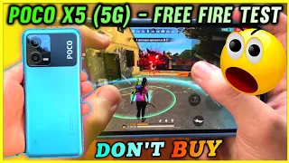POCO X5 (5G) FREE FIRE TEST || poco x5 5g free fire gameplay + Battery Drain Test.(unboxing)