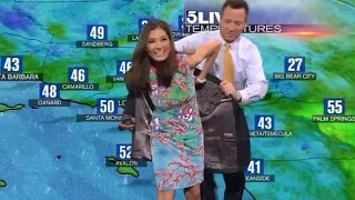 Oops! Anchor Saves Meteorologist From Green Screen Mishap