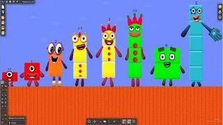 Numberblocks Funny - The floor is Lava!! Survival challenge by Algodoo