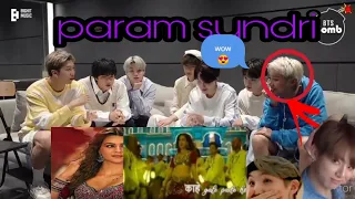 Kpop  reaction to Bollywood song||Kpop reaction to param sundri||BTS reaction to Bollywood song