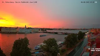 Шторм в Санкт-Петербурге 6 августа 2022 таймлапс панорама реки Невы Storm in St.Petersburg timelapse
