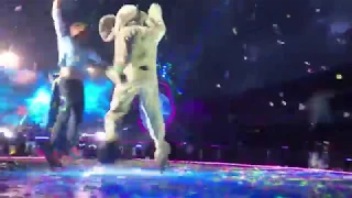 Elephant jumps on stage to dance with Chris Martin - Gothenburg, June 25