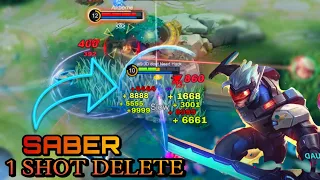 Saber One Shot Kill Build!! Saber Slow~Mo  Montage~ mlbb