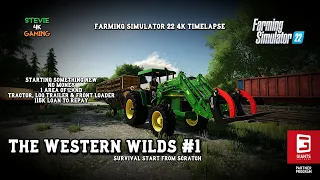 The Western Wilds/#1/Starting Something New/ Forestry/Buying Sawmill/Building A Home/FS22 Timelapse