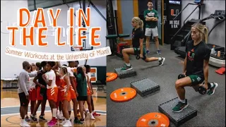 DAY IN THE LIFE : D1 College Basketball Player Summer Workouts I University of Miami WBB