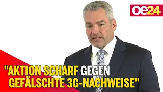 Pressekonferenz: "Aktion Scharf gegen gefälschte 3G-Nachweise"