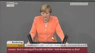 Bundestagsdebatte: Rede von Angela Merkel am 01.07.2015