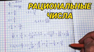 Математика 6 класс - рациональные числа и действия над ними. Перевод обыкновенной дроби в десятичную