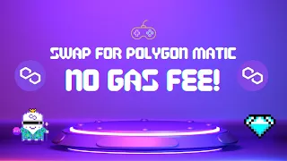 Swapping Crypto for Matic tokens on Polygon // No gas fees!!