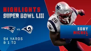 Best Runs by Sony Michel vs. Rams | Super Bowl LIII Player Highlights