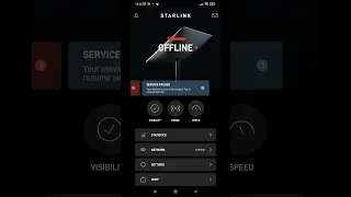 Starlink снятие сервиса с паузы без интернета.