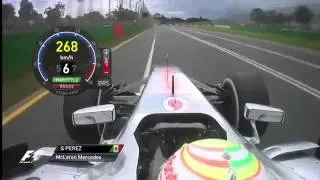 F1 2013 - Melbourne - Sergio Perez Onboard