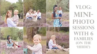 Vlog: Mini Photo Sessions with purple flowers (Heide fotoshoot) - BTS Photoshoots with 6 families