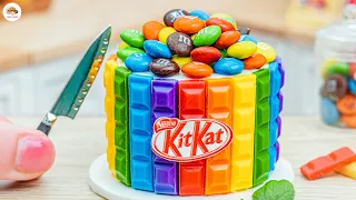 Fancy Rainbow Kitkat Cake🌈1000+ Miniature Rainbow Cake Ideas🍰 Mini Cake Ideas