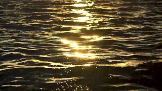 Incredible Sun Glare On The Water Before Golden Sunset