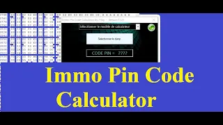 Immo Pin Code Calculator