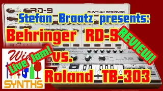 Behringer RD-9 vs Roland TB-303! Live jam & review with Stefan Braatz!