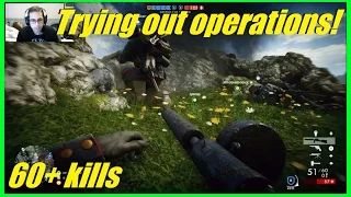 Battlefield 1 - Trying new mode Operations! | Defenders have advantage on Monte Grappa? (60+ kills)