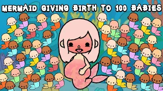 Mermaid Giving Birth to 100 babies | Toca Life Story | Toca Boca