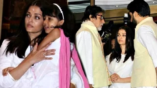 Aishwarya Rai Father Prayer Meet - Aaradhya Bachchan, Amitabh Bachchan, Abhishek Bachchan