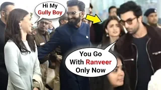 Ranbir Kapoor FIGHTS With Alia Bhatt Because Of Ranveer Singh At Delhi Airport