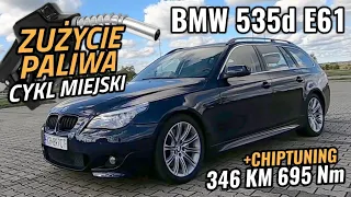 2009 BMW E61 535d (CHIPTUNING) - Ile pali w mieście?