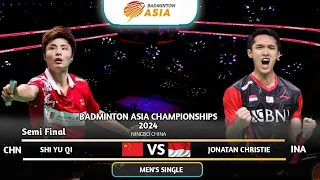 SF | Shi Yu Qi 石宇奇 (CHN) Vs Jonatan Christie (INA) | Badminton Asia Championships 2024